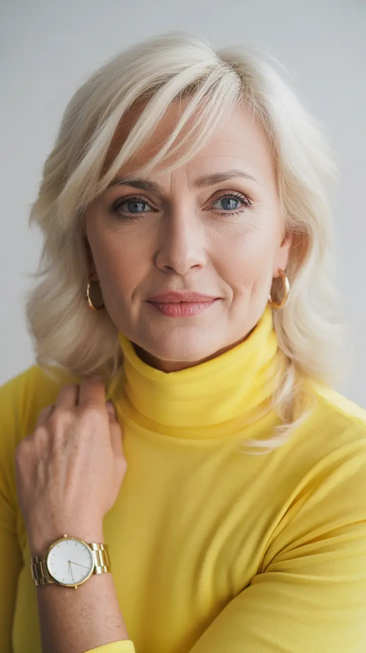 medium short blonde layered 2025