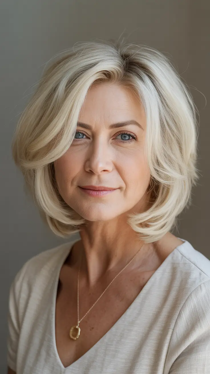 mid length bob blonde 2025