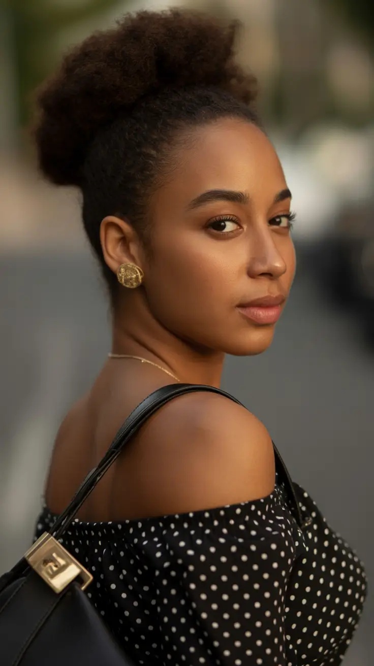 winter hairstyles for black women 4c high puff