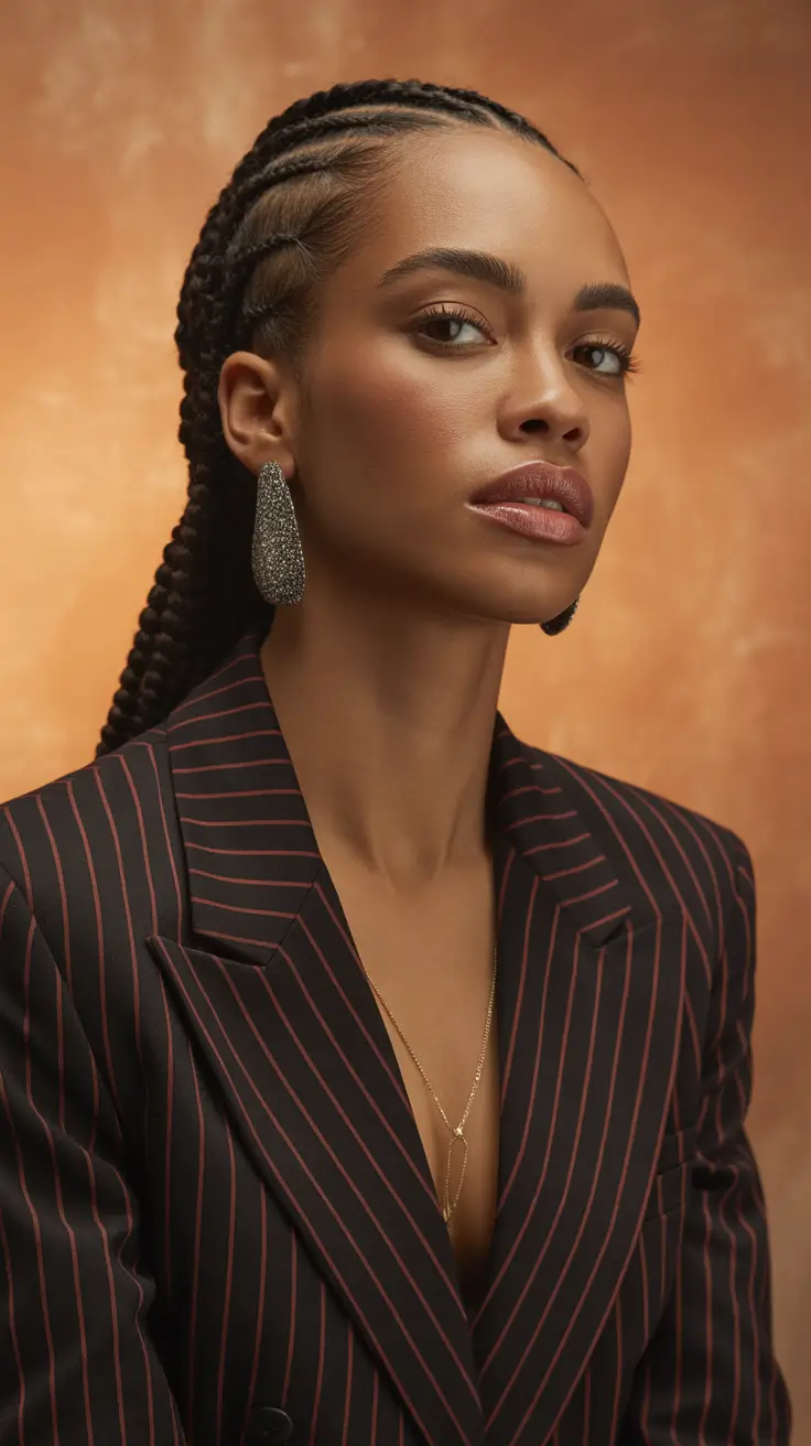 winter hairstyles for black women braids cornrows sleek length
