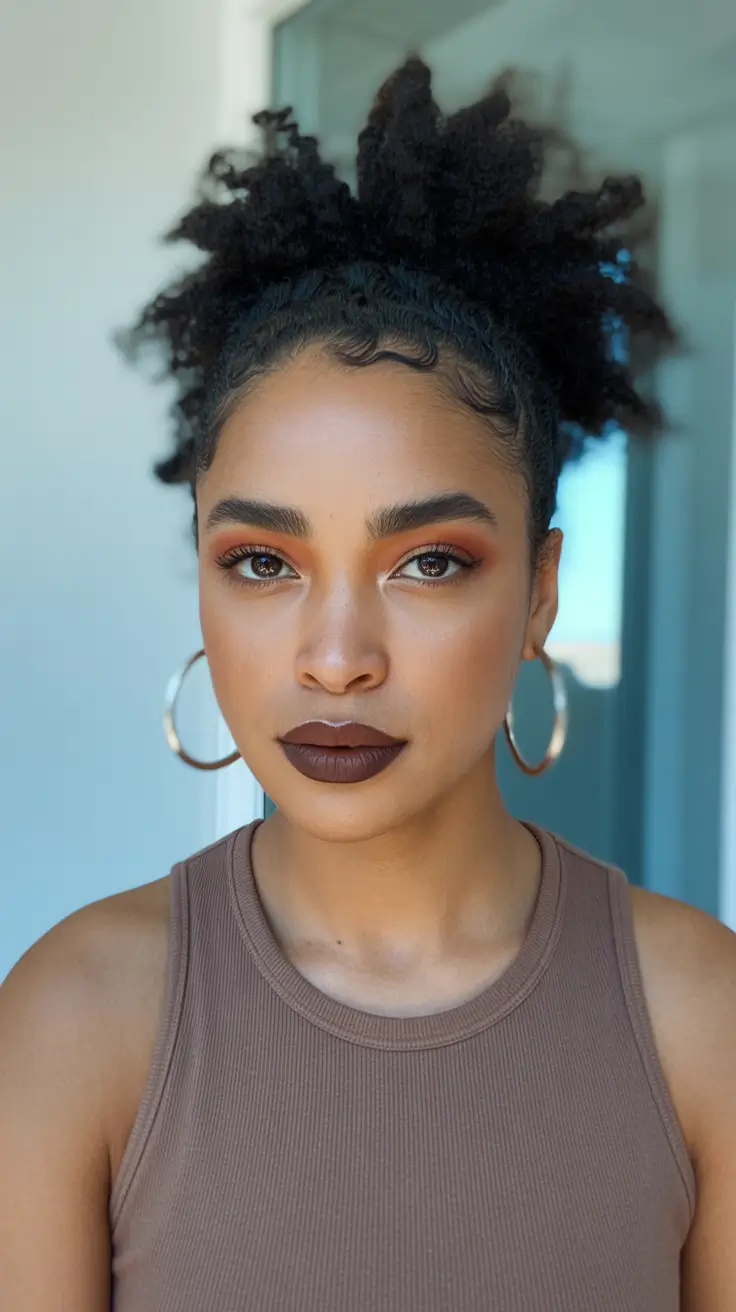 winter hairstyles for black women 4c defined puff natural volume