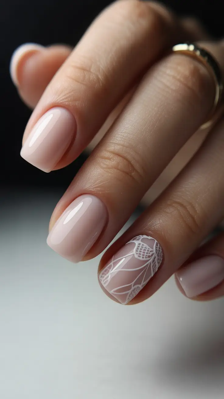 winter nails ideas white Delicate Lace Whisper