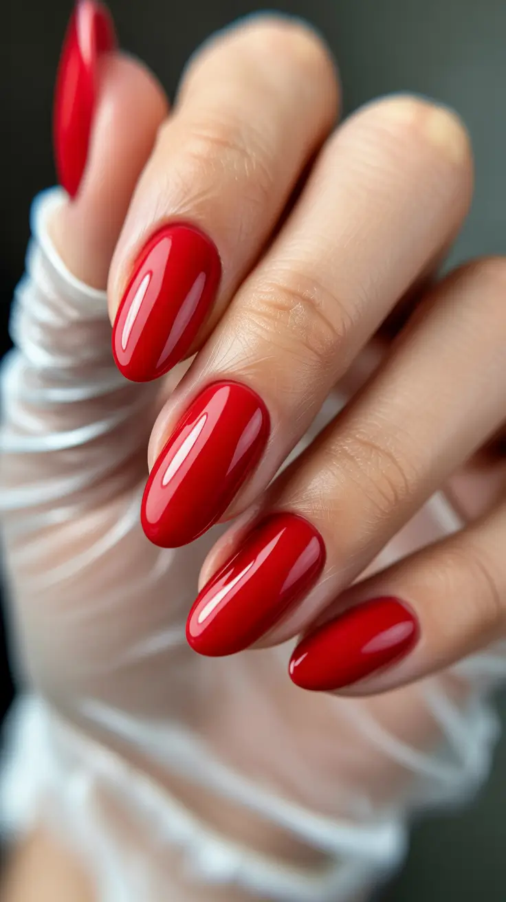 winter almond nails ideas red Scarlet Flame Elegance