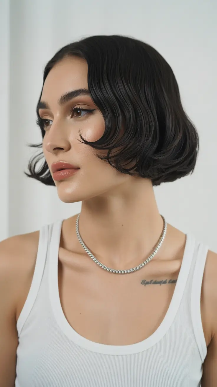 winter hair color short bob haircuts Glossy Wave Revival