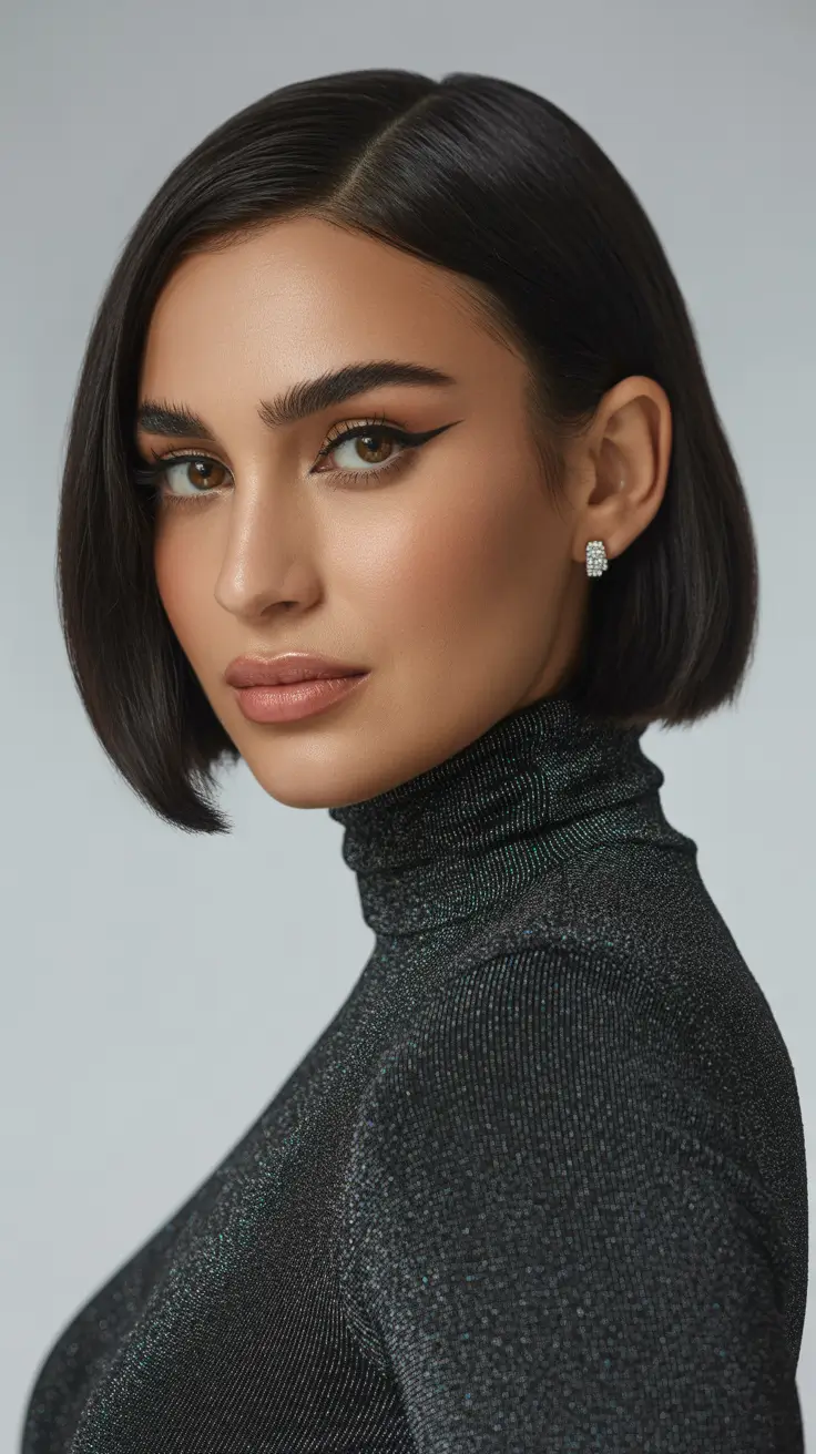 winter hair color short bob haircuts Midnight Precision