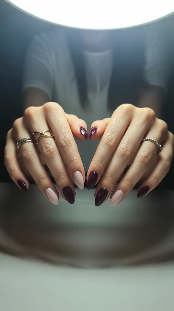 winter gel nails 2025 Mulberry Mood