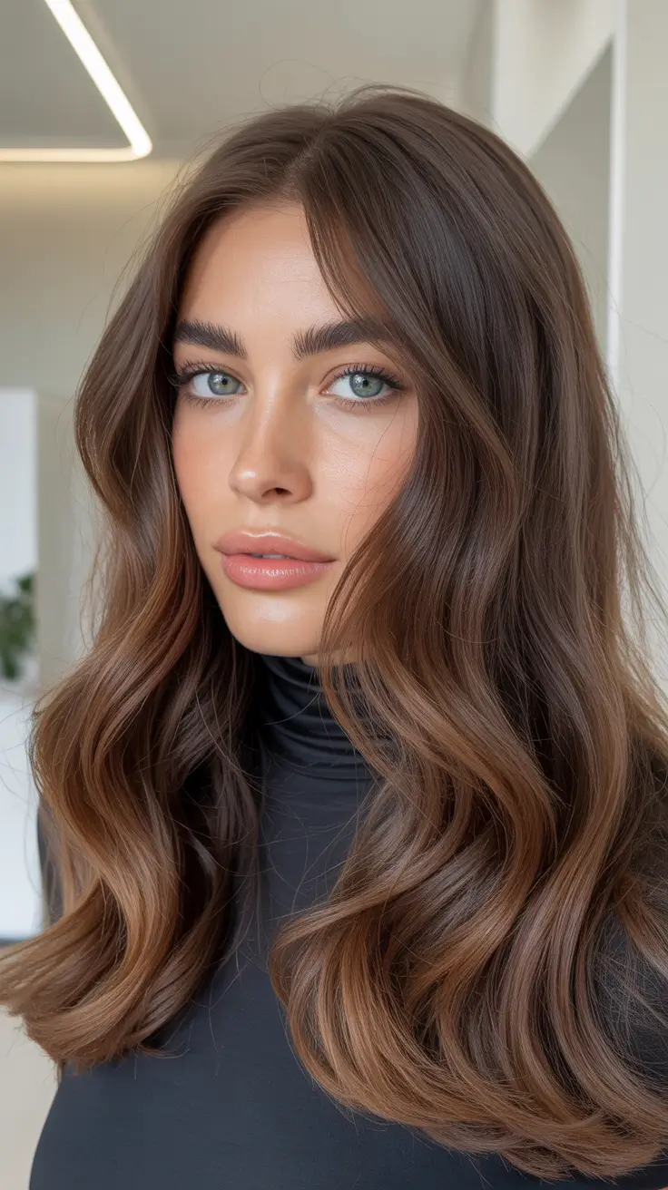 winter hair colors for brunettes Soft Walnut Glow