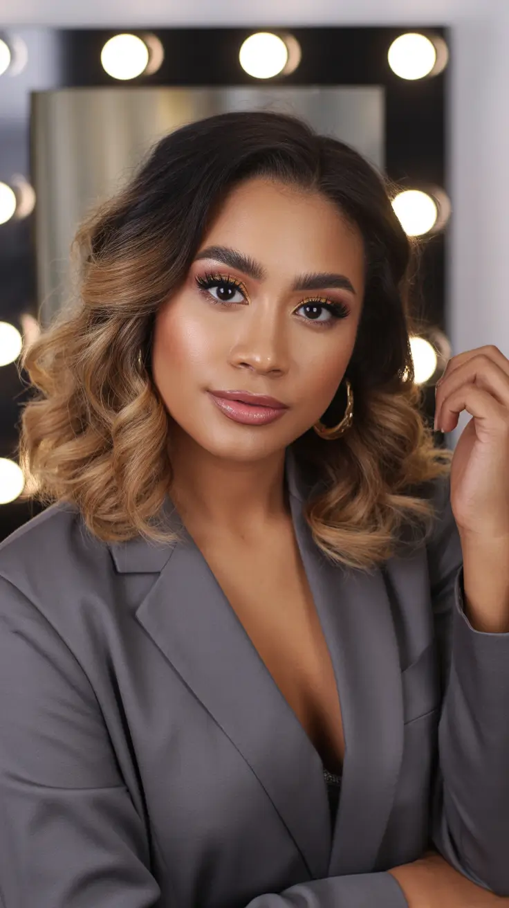 winter hair colors 2025 2026 trends styles Golden Caramel Contour Curls