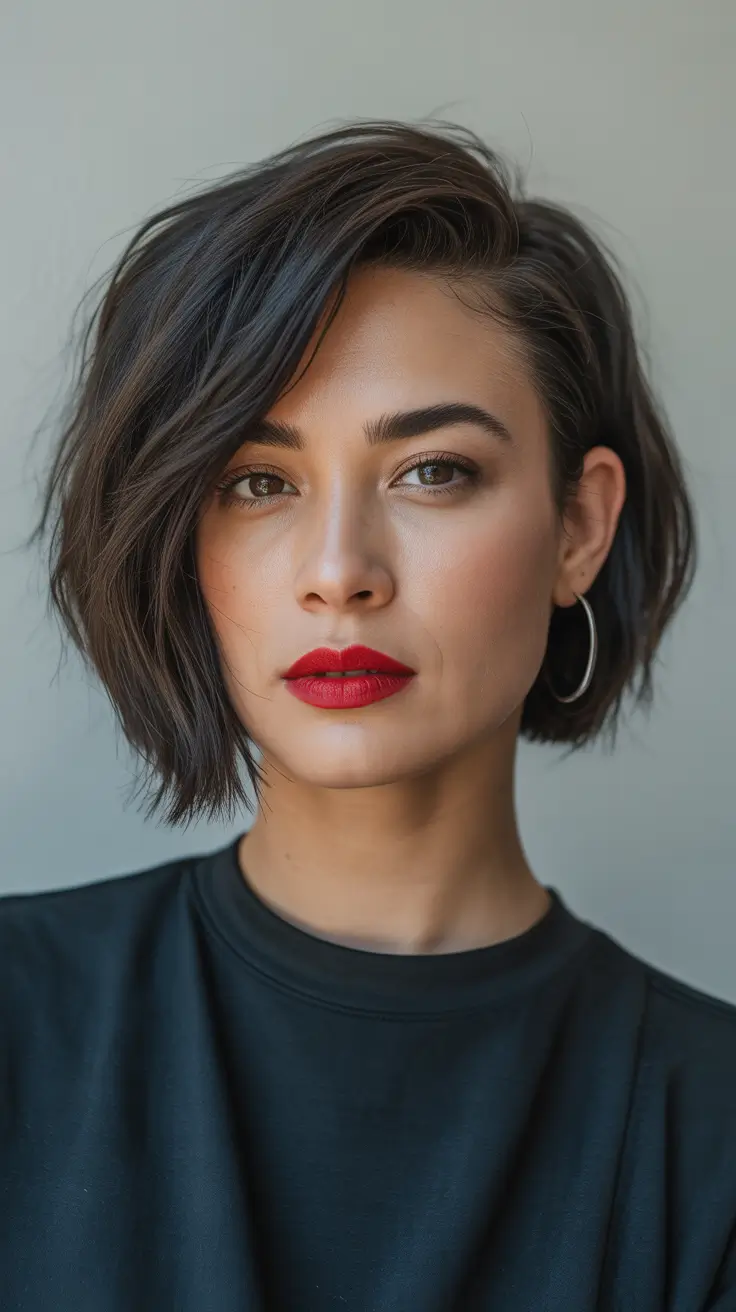 winter hair colors 2025 2026 trends styles Midnight Textured Bob