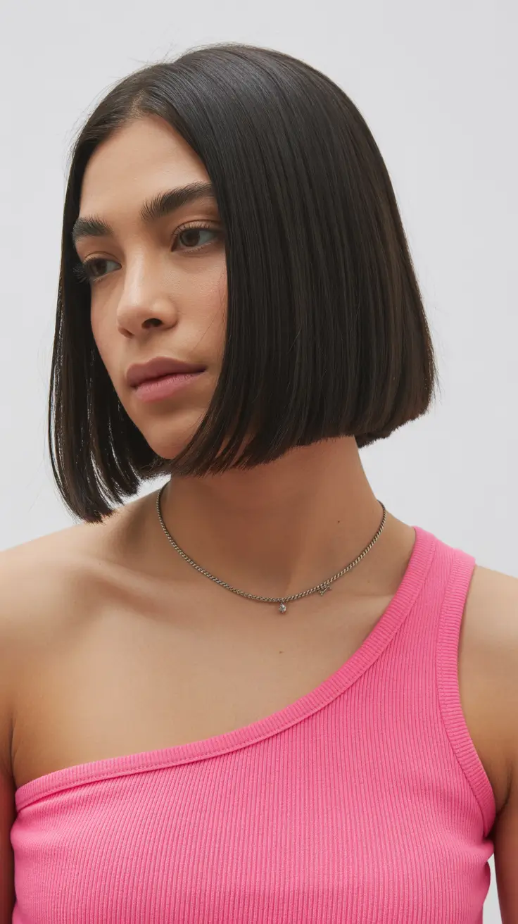 winter hair colors 2025 2026 trends styles Midnight Glass Bob