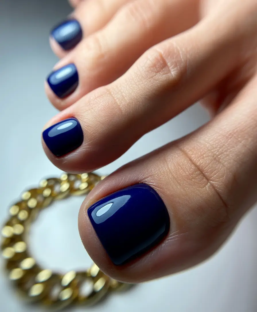 winter nails toes Midnight Luxe