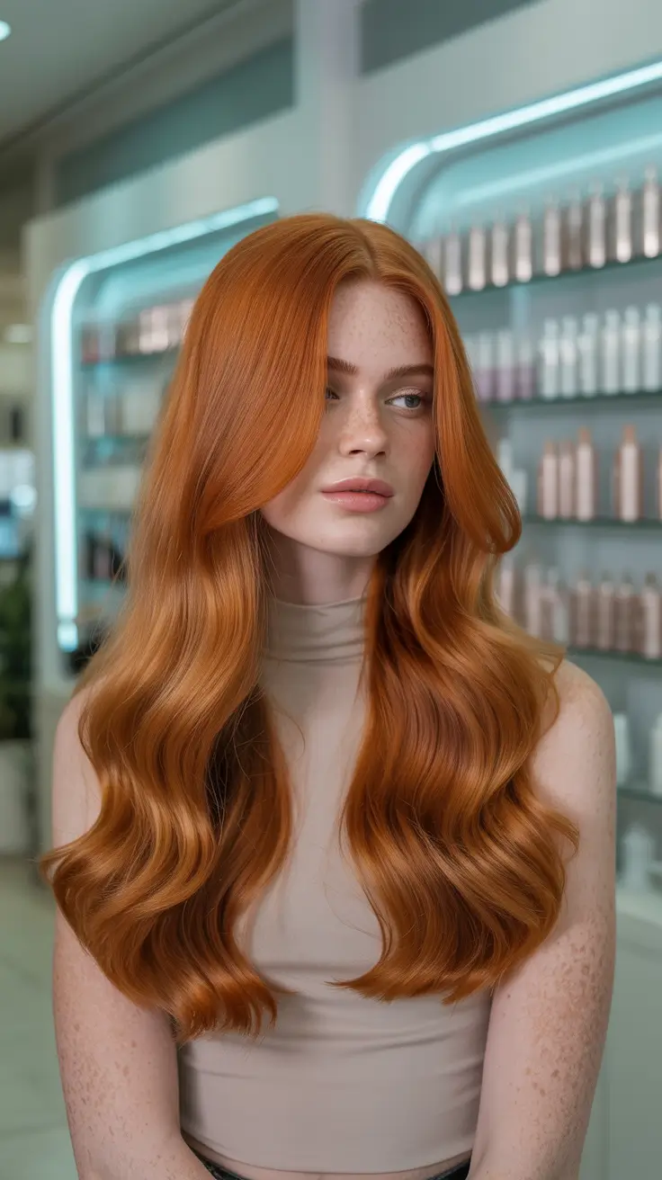 Auburn hair color 2026 Copper Silk Waves