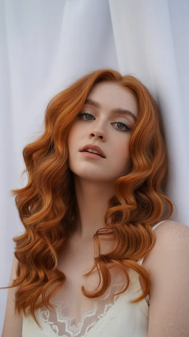 Auburn hair color 2026 Light Copper Waves