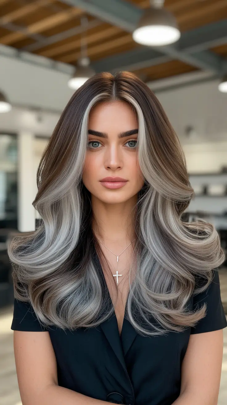 balayage hair color ideas 2026 Frosted Ash Dream