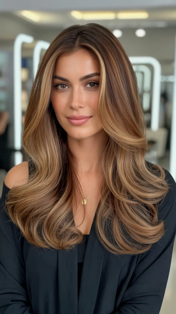 balayage hair color ideas 2026 Cinnamon Soft Melt