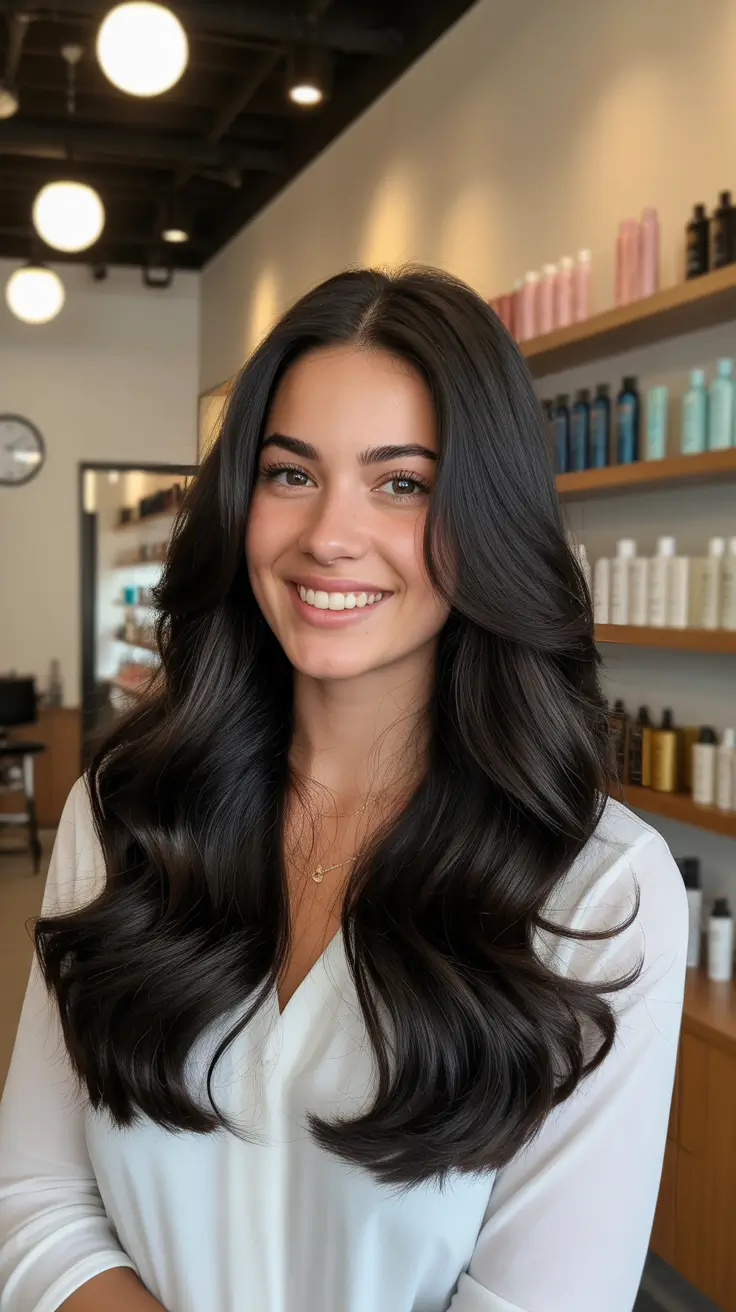 Best hair color for brown skin 2026 Deep Espresso Shine