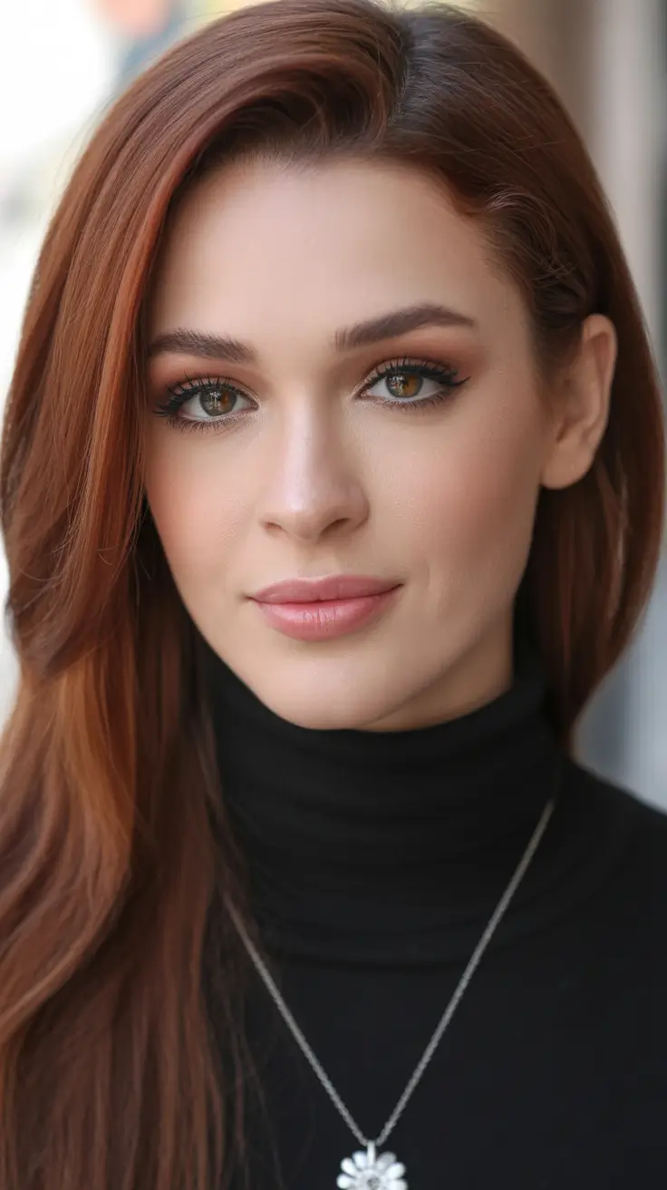 Best hair color for brown skin 2026 Copper Elegance Shine