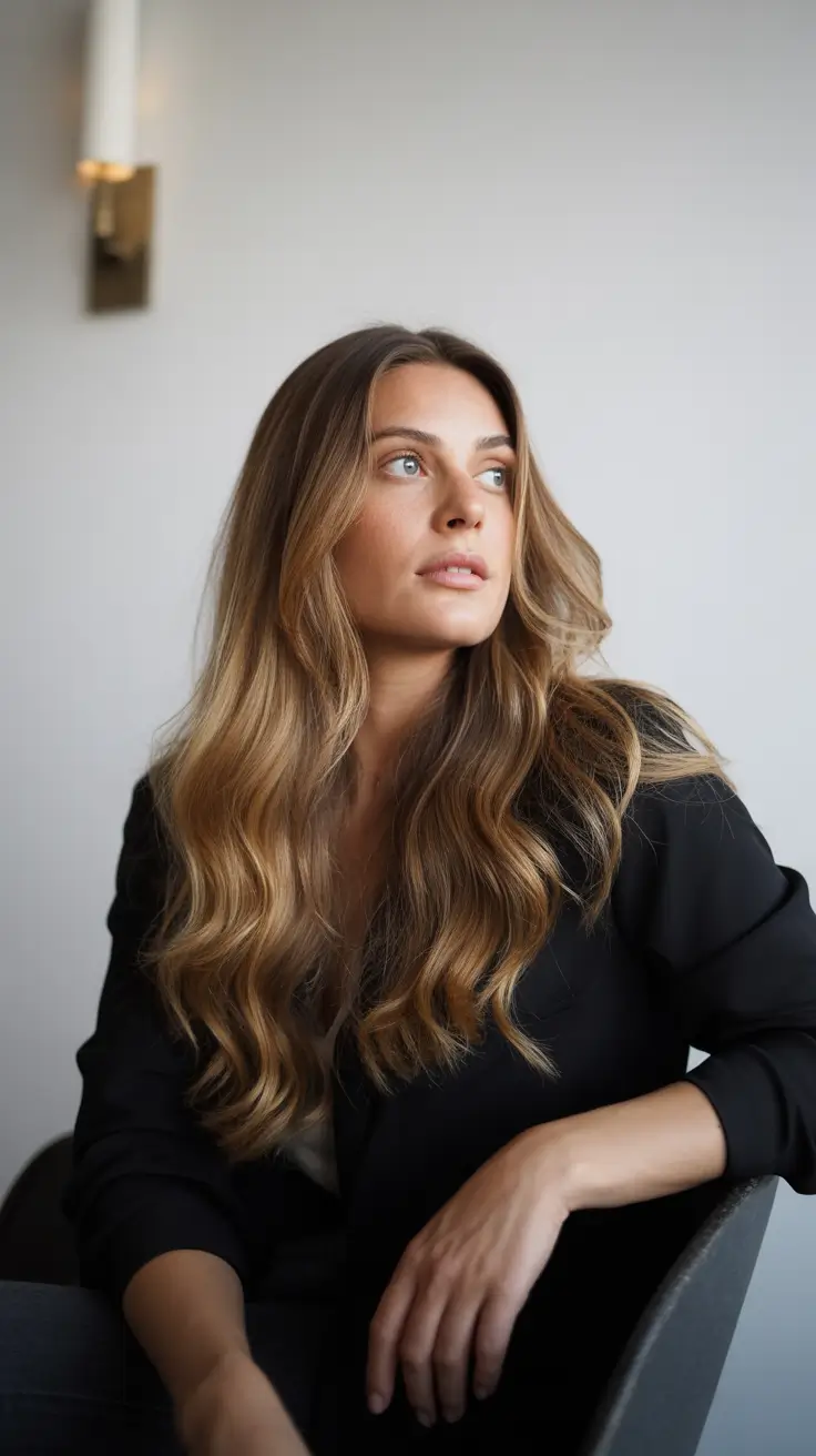 Best hair color for brown skin 2026 Soft Golden Flow