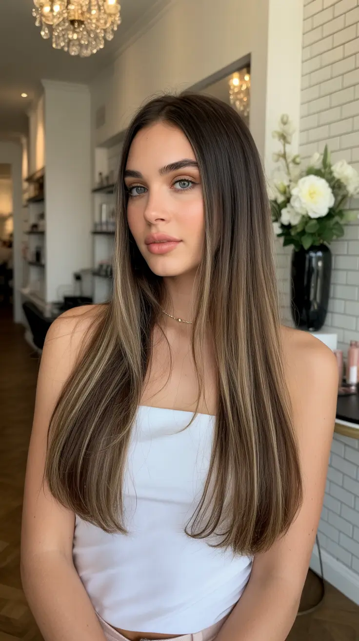 Best hair color for brown skin 2026 Soft Dimensional Brunette