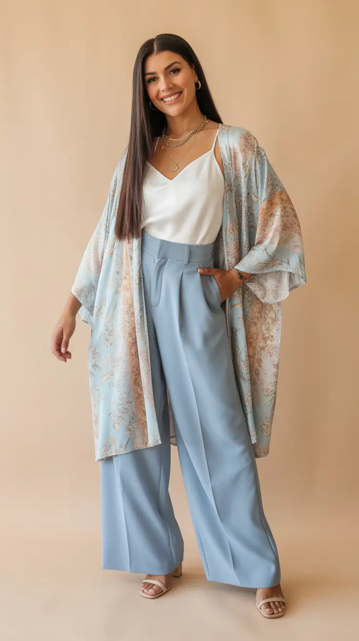 vacation outfits europe Soft Elegance in Pastel Blue Layers