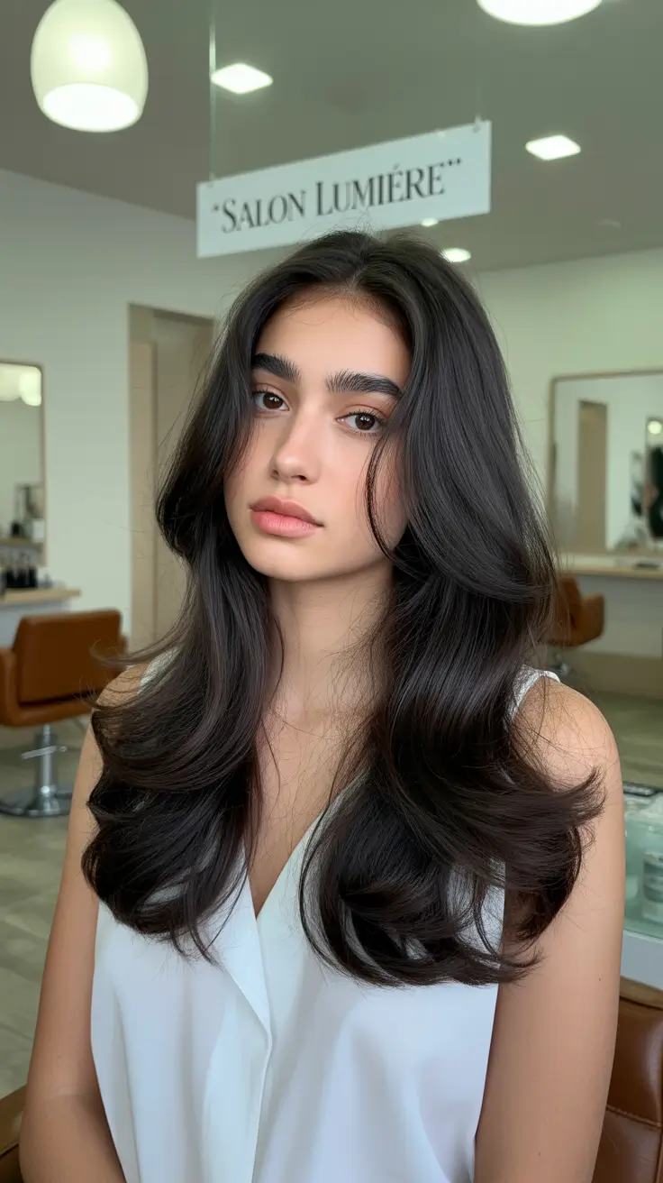 brown hair colors 2026 Classic Dark Coffee Layers