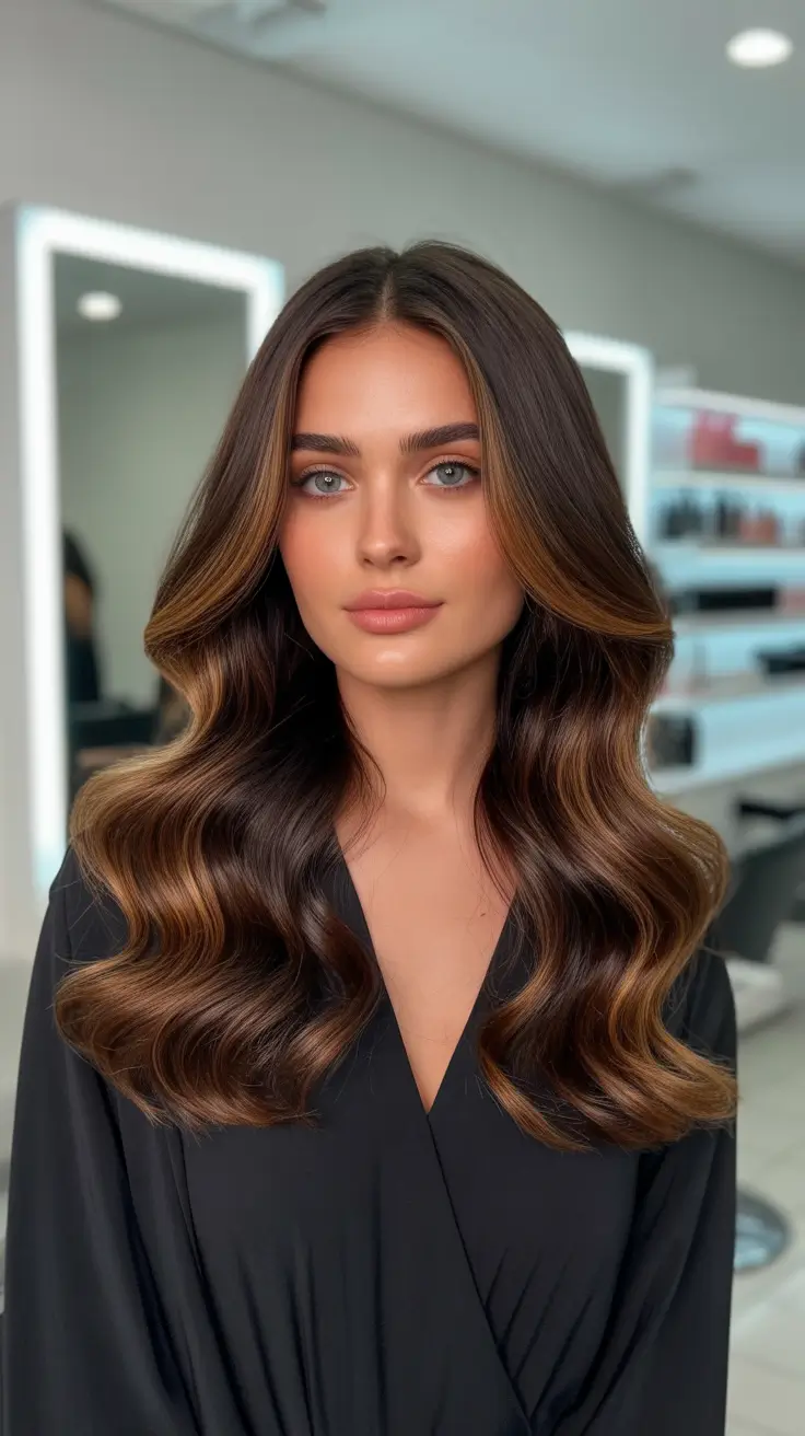 brown hair colors 2026 Honeyed Espresso Dimension
