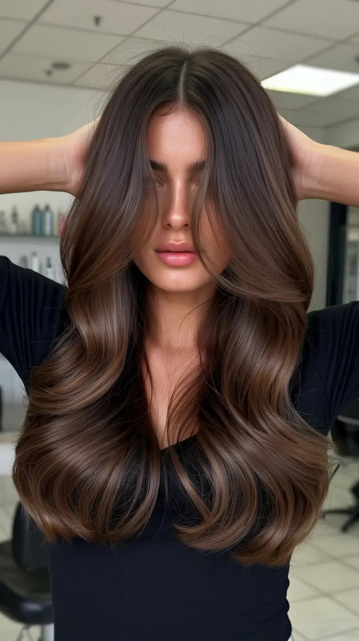 brown hair colors 2026 Chocolate Melt Perfection