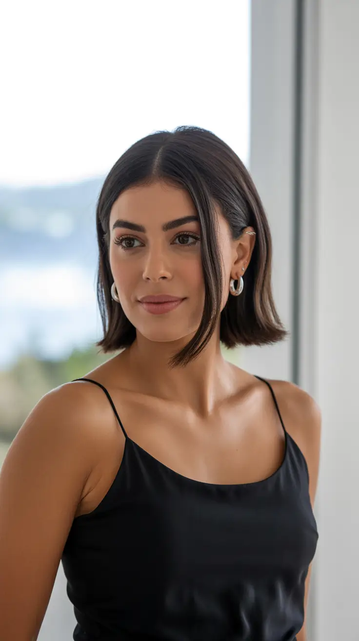 brown hair colors 2026 Classic Chocolate Bob