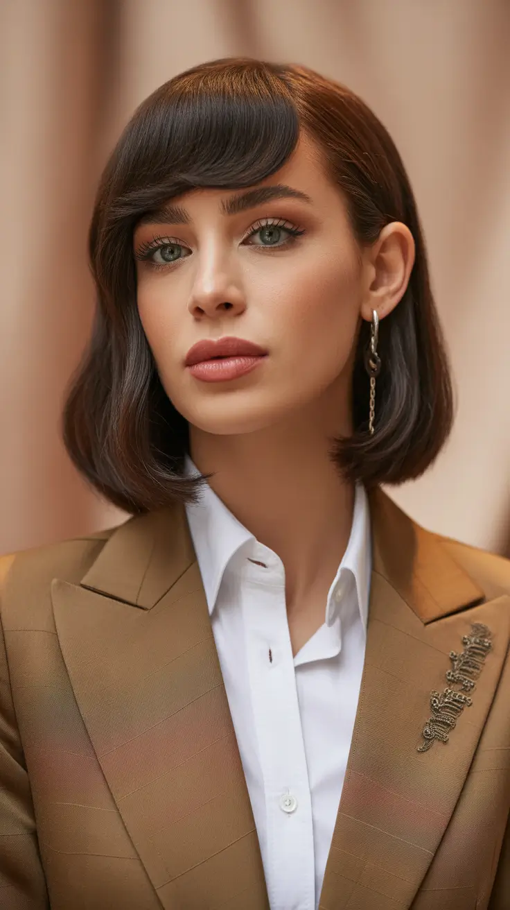 brown hair colors 2026 Copper Brunette with a Modern Twist