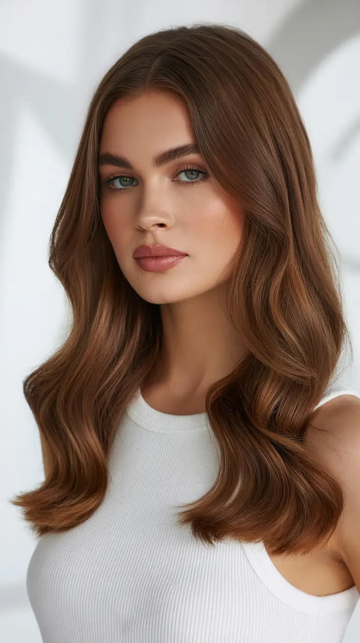 brunette hair color 2026 trends Light Latte Brunette for a Summer Glow