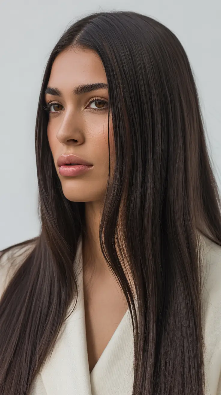 brunette hair color 2026 trends Silky Espresso Perfection