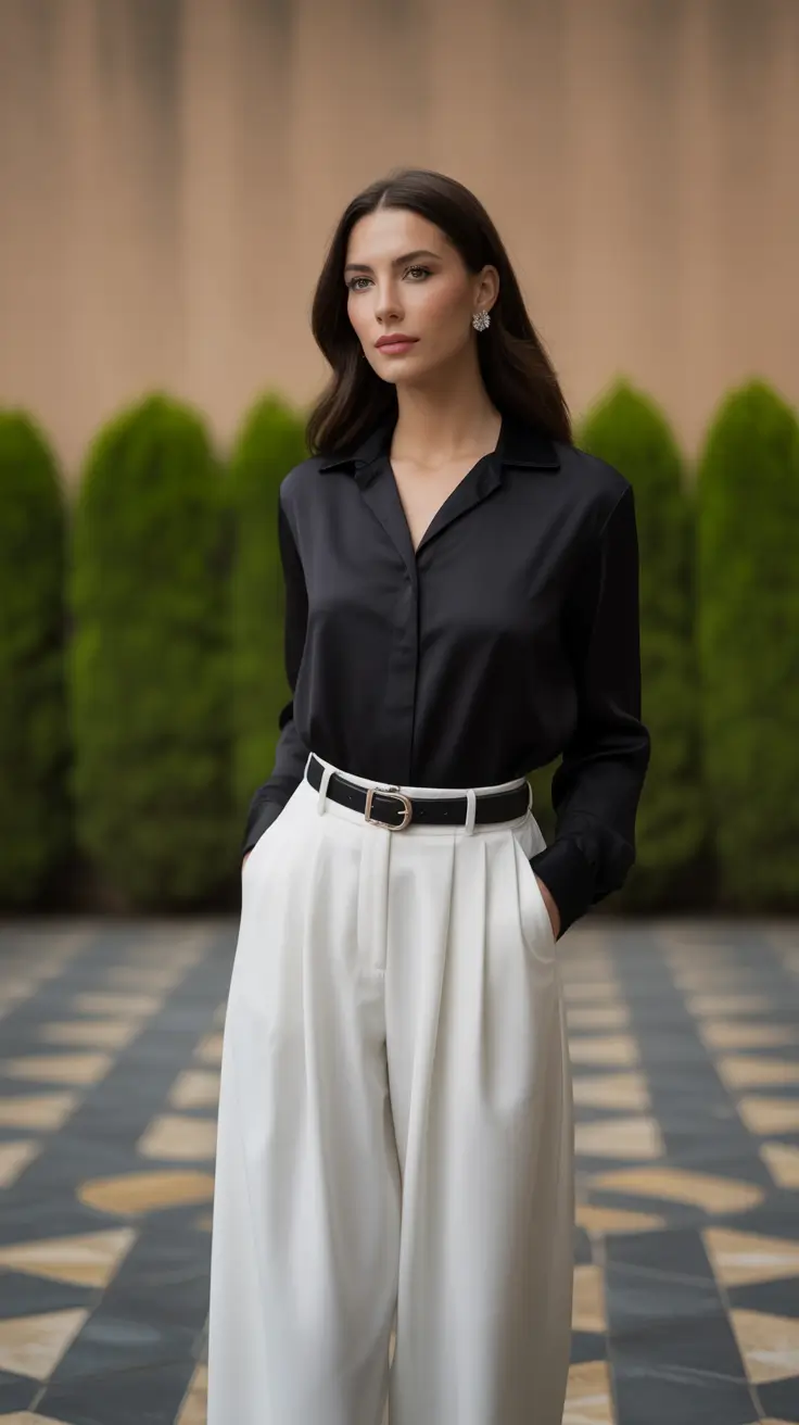 business casual outfits for women Black and White Authority