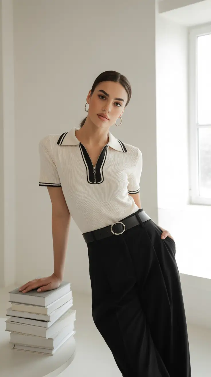 business casual outfits for women Retro Academic Charm