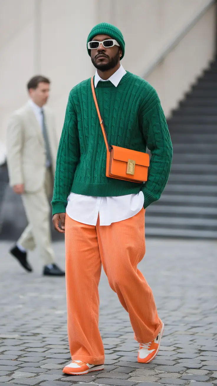 Casual outfits for men 2026 Color-Blocked Confidence