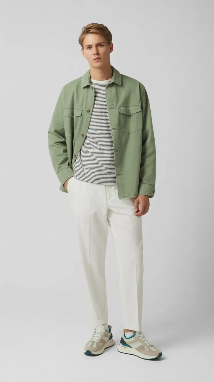 Casual outfits for men 2026 Mint Green Minimalism