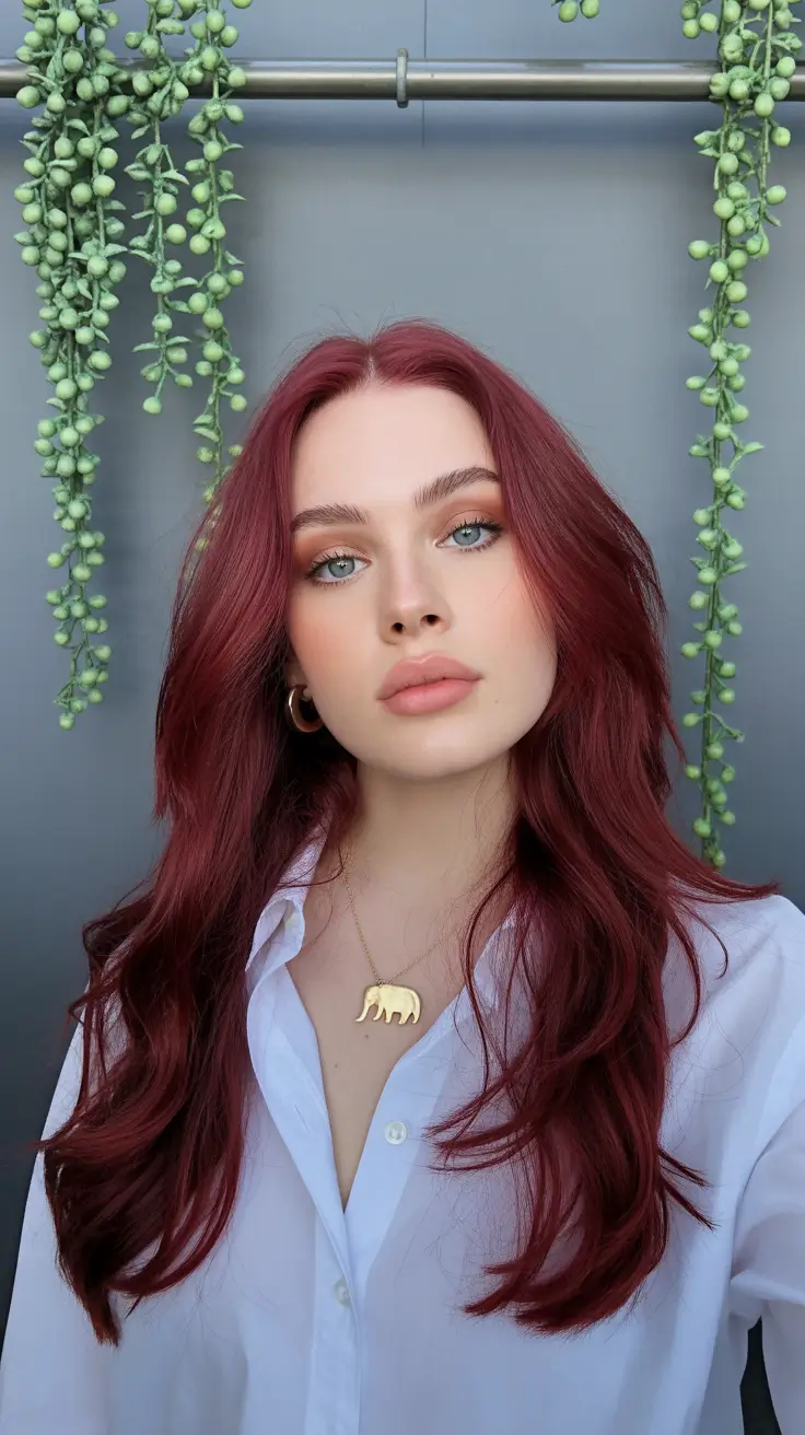 cherry red hair color 2026 Velvet Cherry Layers
