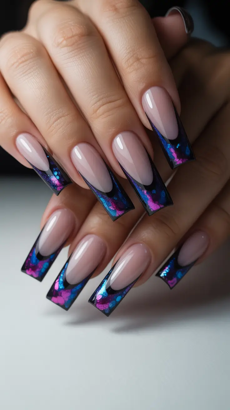 Chic Christmas Nails 2025 Cosmic Holiday Edge