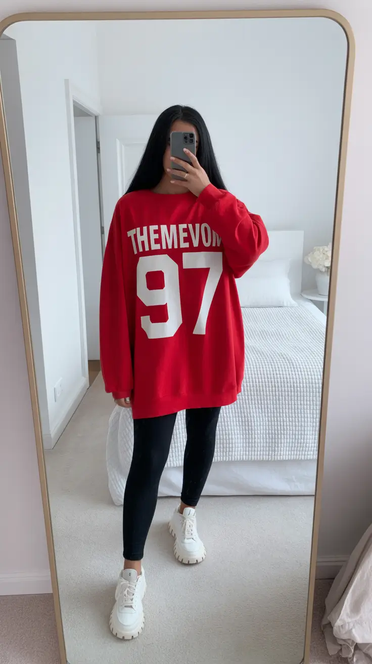 chic-legging-outfits-2026-sporty-red-black-contrast