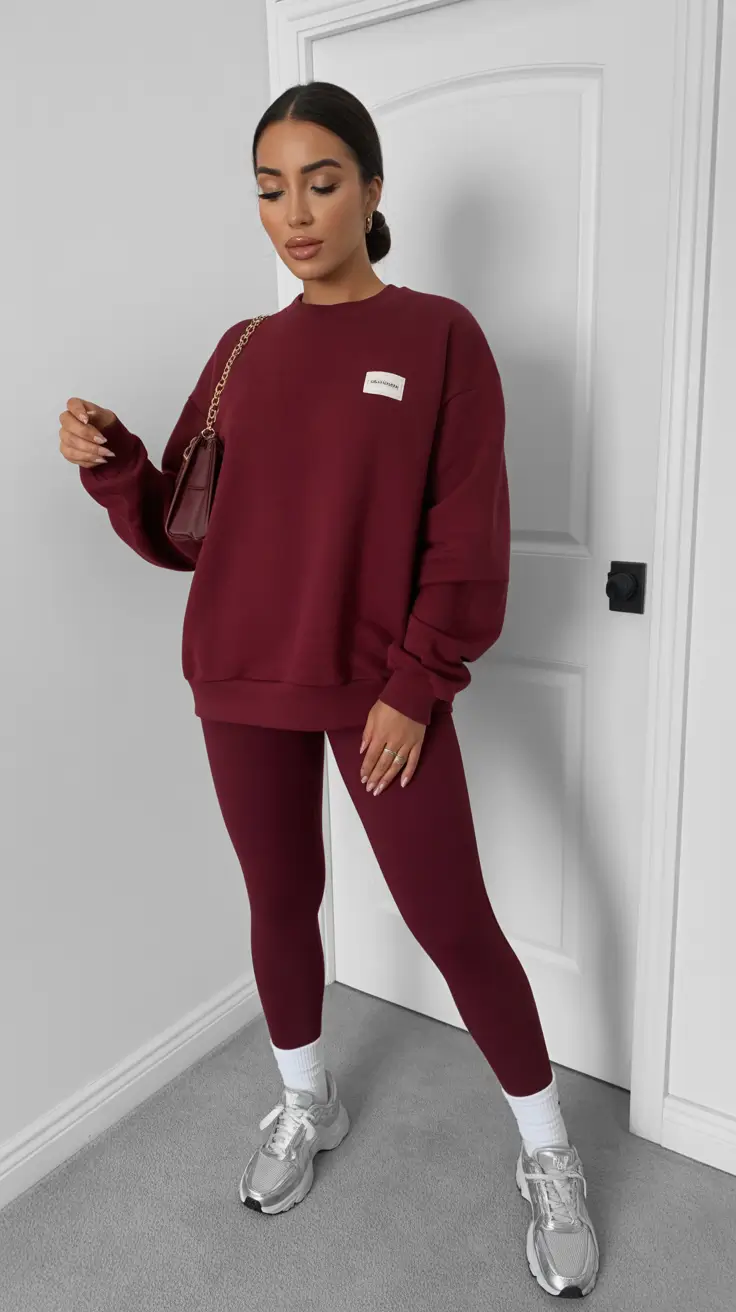chic-legging-outfits-2026-burgundy-comfort-with-attitude
