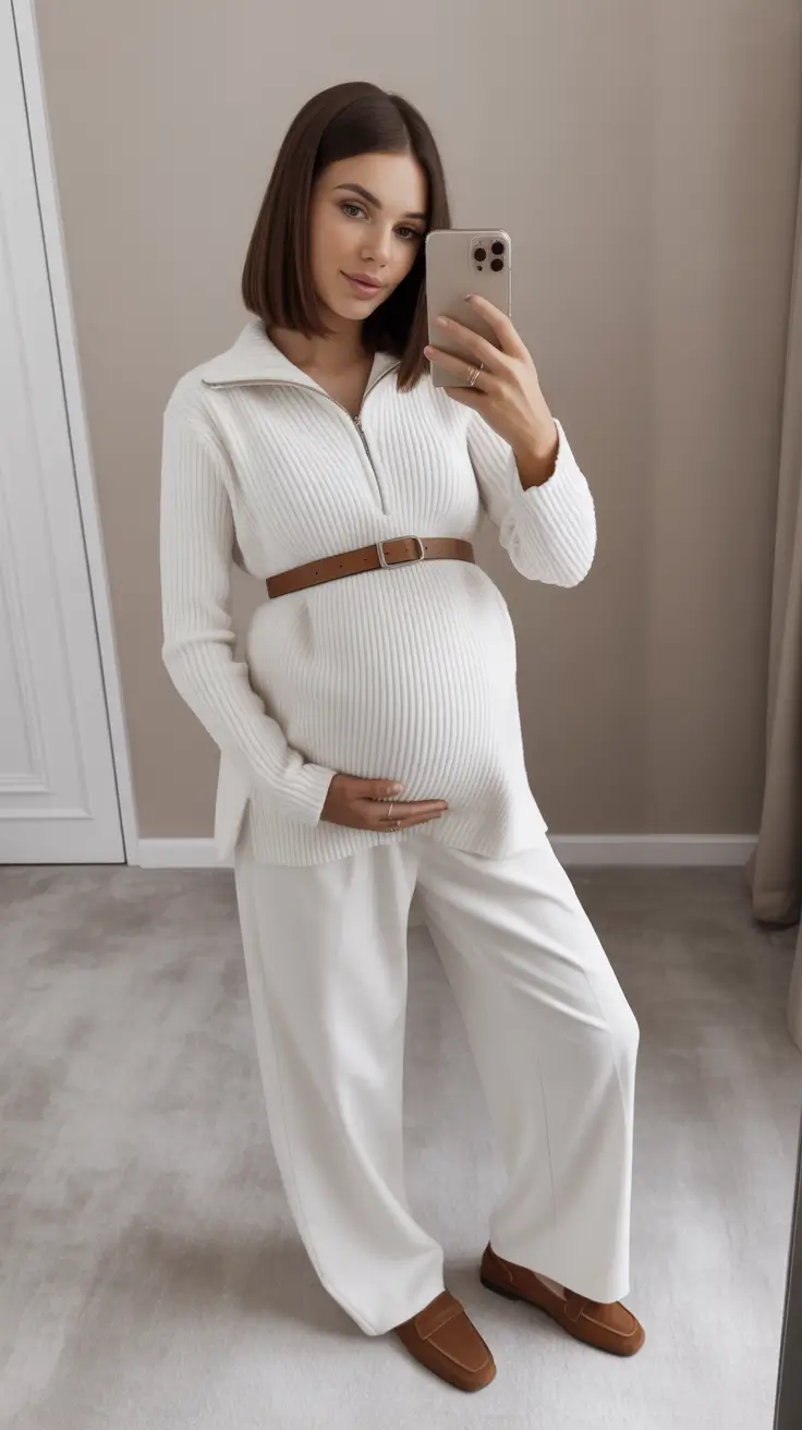 pregnancy outfits winter Winter White Serenity