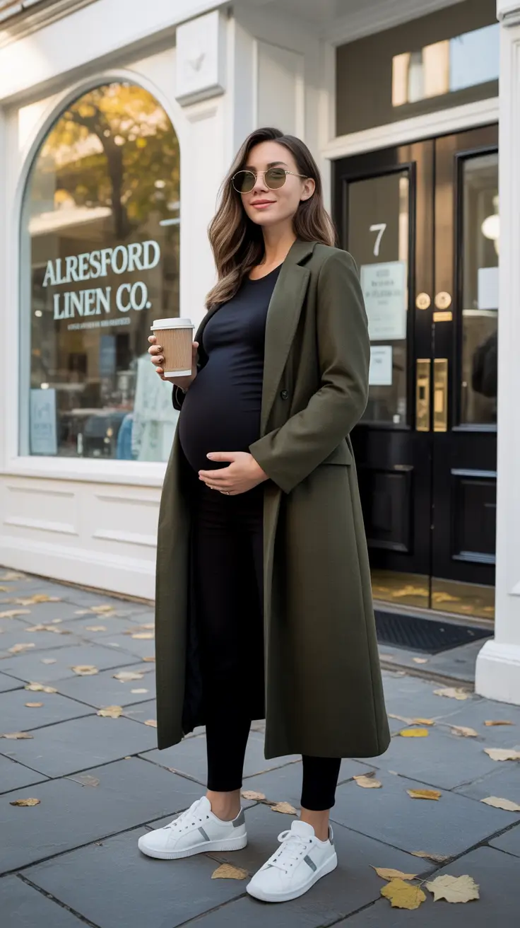 pregnancy outfits autumn winter Olive Urban Cool