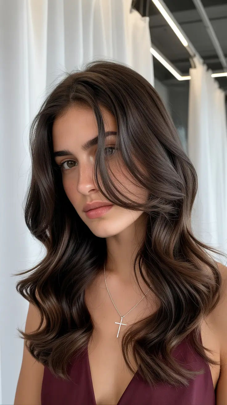 chocolate brown hair color 2026 Deep Chocolate Elegance