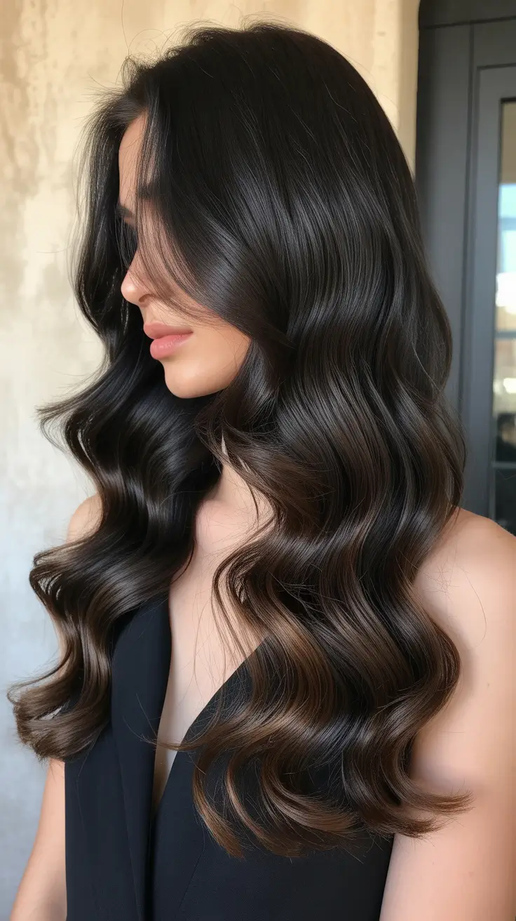 chocolate brown hair color 2026 Glamorous Mocha Flow