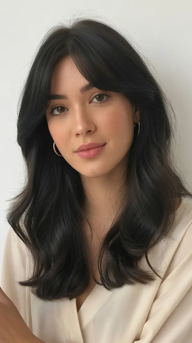 chocolate brown hair color 2026 Solid Cool Espresso Waves