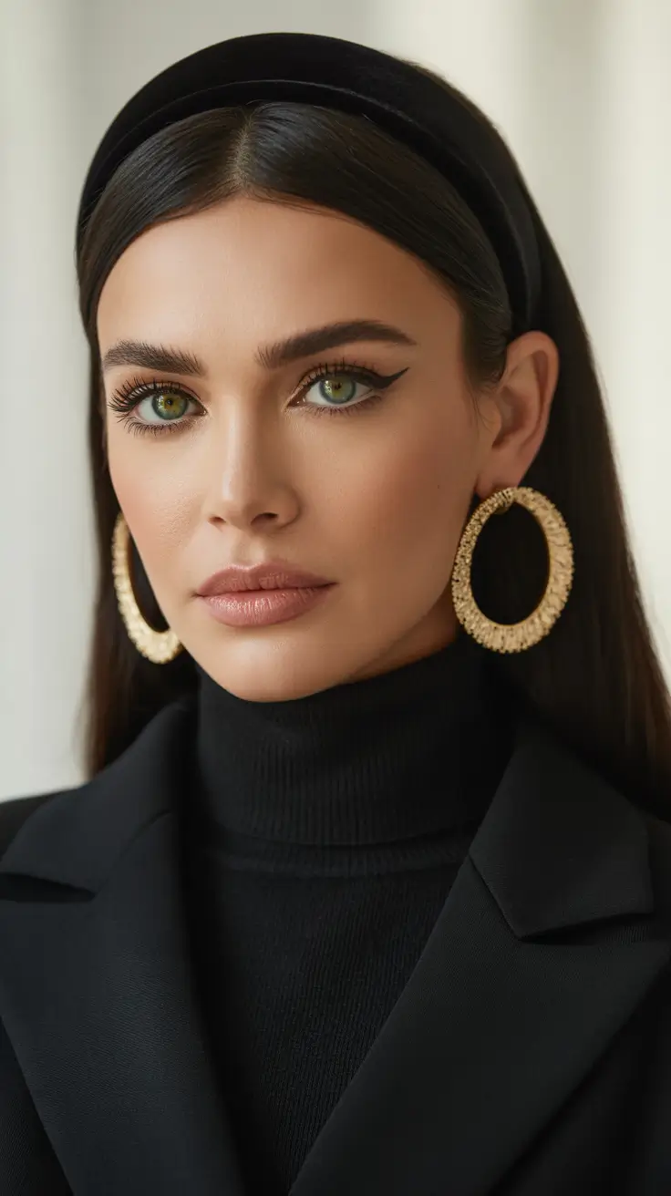 Christmas Hairstyles Trends 2025 Classic Headband Elegance