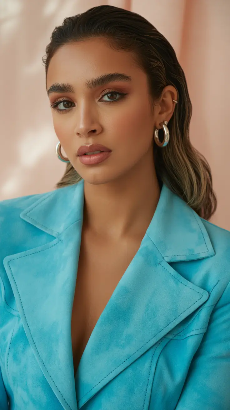 Christmas Hairstyles Trends 2025 Wet Shine Glam