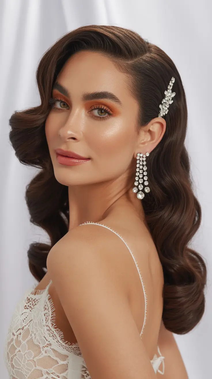 Christmas Hairstyles Trends 2025 Crystal Side Glam