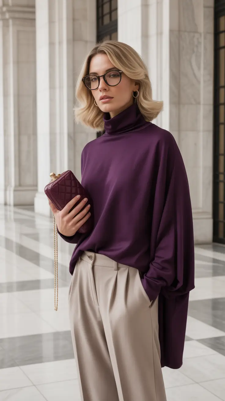 cozy outfits to wear in december 2025 Effortless Elegance in Plum