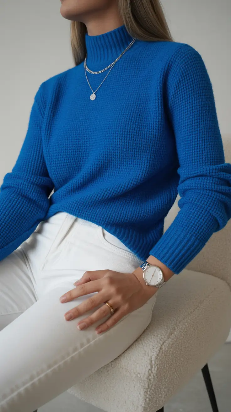 Cute sweater outfits 2026 Bold Blue Balance