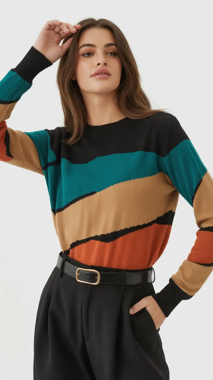 Cute sweater outfits 2026 Earthy Graphic Flow